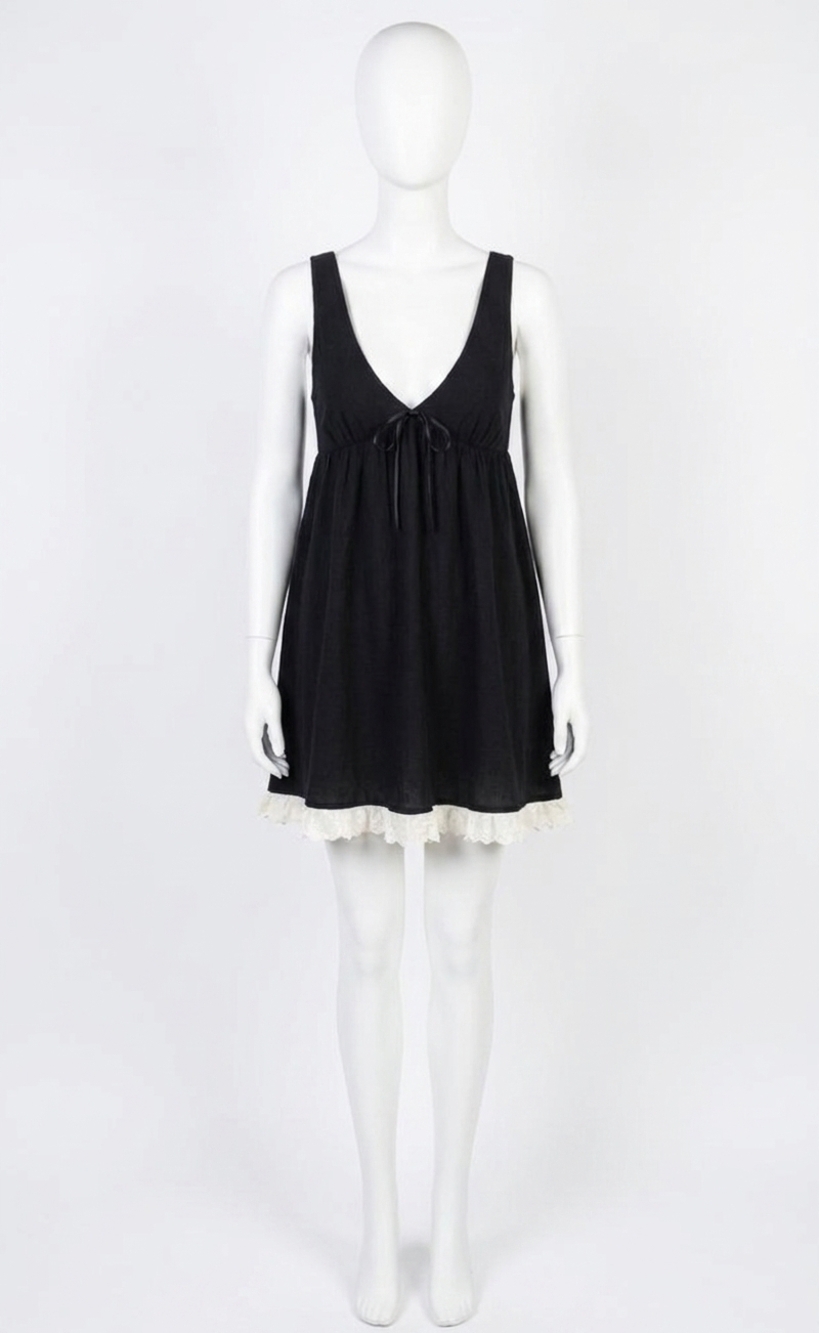 NEW SKY TO MOON brooke mini dress in black